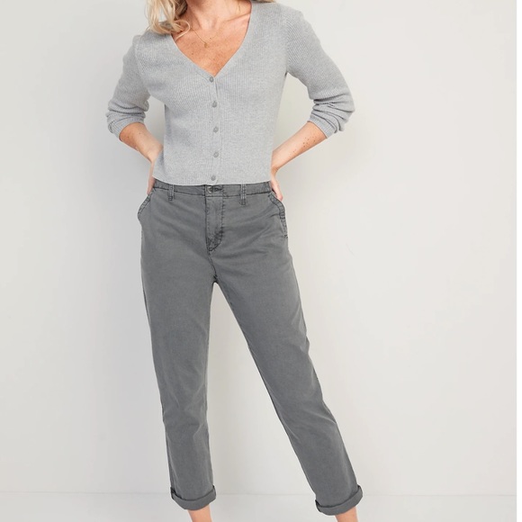 NWT OLD NAVY High-Waisted OGC Chino Pant Color: Panther - Picture 3 of 7